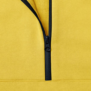 En couleur jaune, sweats à capuche à demi-fermeture éclair avec short de couleur noire, produit de meilleure qualité le plus vendu, ensemble 2 pièces pour hommes - Product Image 5