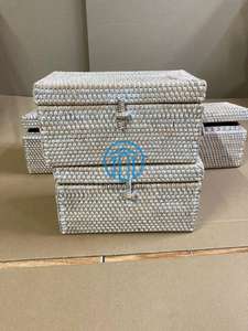 Cubierta de caja de pañuelos de ratán cuadrado, soporte de jacinto de agua Natural tejido a mano para decoración de hogar, Hotel y oficina - Product Image 3