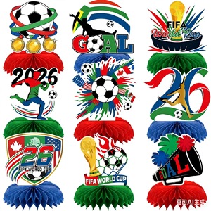 2026 for World Cup <b>Honeycomb</b> Table Centerpiece Party <b>Decoration</b> for Canada Mexico USA - Product Image 4