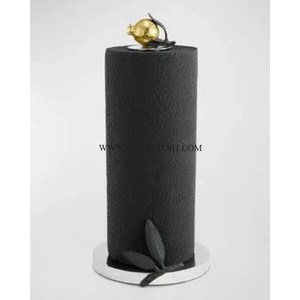 Porte-papier de soie en laiton pur plaqué or Vintage Deluxe Quality Large Size New Style Square Shape Brass Tissue Towel Holder - Product Image 6