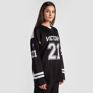 Conjunto de Camiseta de Fútbol Sublimada Striker de Manga Larga (Negra) Talla XL, Top de Poliéster, Pantalones Cortos Estampados con Número - Product Image 4