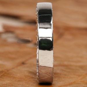 Anillo de Boda para Hombre con Diamante Cultivado en Laboratorio, Negro, Redondo, con Engaste de Bisel, Acabado Brillante, Regalo de Aniversario, para Fiesta - Product Image 3