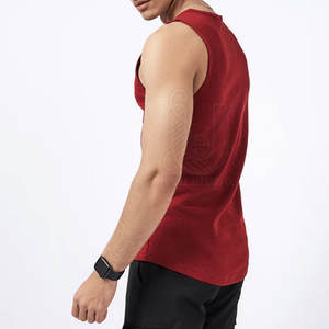 เสื้อกล้ามออกกำลังกายผู้ชาย ผ้าคอตตอนถักคุณภาพสูง ขายดี 100% ระบายอากาศ แห้งเร็ว สวมใส่สบาย เหมาะสำหรับการฝึกซ้อมและกิจกรรมกีฬา - Product Image 2