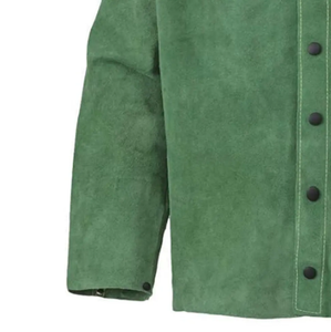 Último estilo chaqueta de soldadura de cuero de vaca resistente al calor resistente al fuego protección transpirable pesado - Product Image 5