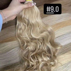 <b>Top</b> Selling Bulk Natural Wave Hair Extensions 100% Raw Hair Super Double Drawn 100grams Lighter Colors 16 Inches - Product Image 1
