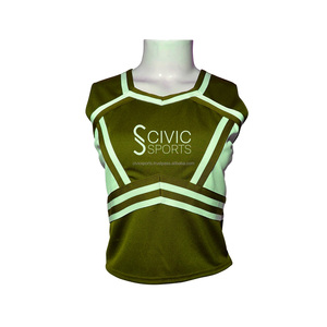 Meilleure vente uniforme de pom-pom girl de taille adulte pour femmes motifs imprimés en strass sur mesure ensembles surdimensionnés en matériau respirant - Product Image 3