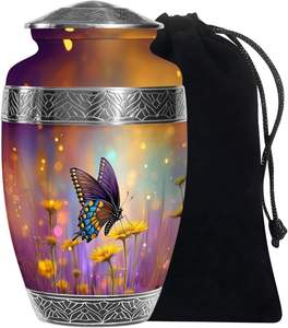 โกศฌฌาปนกิจศพผีเสื้อสำหรับขี้เถ้าของมนุษย์โกศสำหรับผู้ใหญ่เพศชาย - Product Image 1