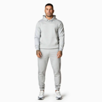 Setelan Olahraga Pria Custom 100% Polyester Tech Fleece Musim Dingin Solid Jogger, Bernapas, Ringan, Cepat Kering, Harga Terjangkau