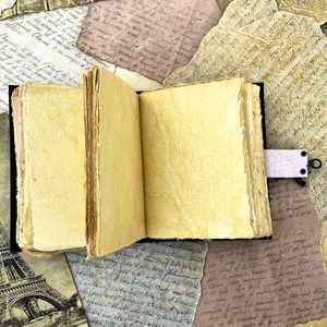 Cuaderno de Tapa Dura de Cuero con Grabado de Serpiente Vintage, Diario A5 de 100 Páginas, Cuaderno de Caligrafía, Papel sin Ácido con Borde Deshilachado - Product Image 2