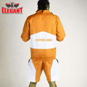Conjunto de pantalones cortos y Sudadera con capucha de nailon con estampado de logotipo propio de calidad superior y precio de fábrica al por mayor de Elegant Sports - Product Image 6
