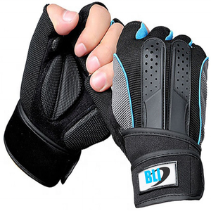 Heavy Duty Leather Half Finger <b>Weight</b> Lifting <b>Gloves</b> with Quick Drying Fasten Closure Custom Design for Unisex Use - Product Image 5