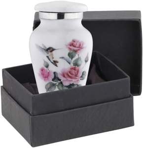 Beautiful Hummingbird <b>Small</b> Keepsake <b>Urns</b> |<b>for</b> <b>Human</b> and Pet <b>Ashes</b> | with Velvet Bag & Funnel - 1 Quantity - Product Image 2