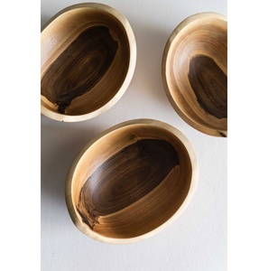 Grand bol en bois de mangue fait à la main pour salade fruits pain collations cuisine de ferme rustique service naturel vaisselle décorative - Product Image 1