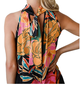 Vestido Maxi Floral Negro de Alta Calidad, Diseño Fluido, Uso Diario Profesional e Informal, Venta al por Mayor Ética desde Surat, India - Product Image 5