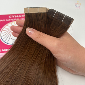 Extensiones de Cabello Liso Natural, Cinta Normal en Extensiones de Cabello, Color #4, 20 Pulgadas, 100%, Vietnamita, Extensiones de Cabello Humano - Product Image 2