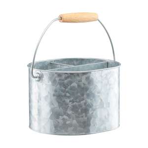 Hot Sale Decorative Designer <b>Utensil</b> Caddy Galvanized Metal Hotel <b>Kitchen</b> Ware Flatware <b>Holder</b> - Product Image 4