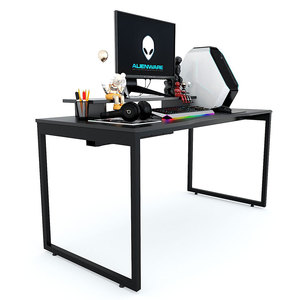 Escritorio de Juego Ergonómico Moderno TaUP GD68043, Patas de Hierro, Superficie de Madera, Construcción de Metal y MDF de Carbono para Uso en Oficina - Product Image 5