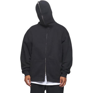 Sudadera con capucha y cremallera completa con logotipo personalizado para niños, ropa de calle, forro polar de algodón hecho en fábrica, temporada de invierno, técnica bordada, impresión Digital - Product Image 6