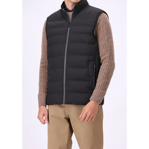 Gilet matelassé formel d'hiver pour homme, motif paisley, polyester respirant avec fermeture éclair, service OEM, vêtement d'extérieur coupe-vent - Product Image 2