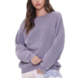 Sudadera Oversize con Cuello Redondo para Mujer, Ropa de Manga Larga, Sudadera de Algodón y Felpa - Product Image 1