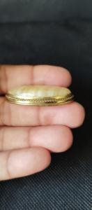 Nouveauté Agate jaune Cabochon rainuré en laiton Cristal de guérison incroyable Pierre précieuse en vrac pour la fabrication de bijoux - Product Image 4