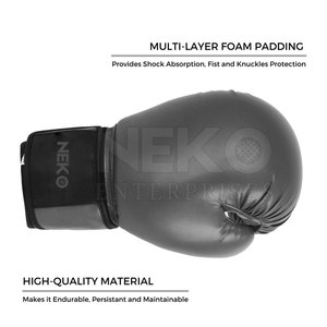 ถุงมือชกมวยทำจากหนังทนทานสำหรับศิลปะการป้องกันตัววัสดุหนังทนทานโลโก้ออกแบบได้ตามต้องการ - Product Image 4