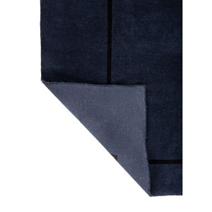 Alfombra de Lana Anudada a Mano Azul Sthir AIWL-3012 Rectangular 9x12 con Patrón Abstracto para Decoración de Sala de Estar y Uso en Pasillos - Product Image 5