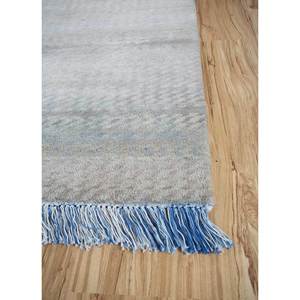 Alfombras Manchaha Lub-55 Azules de Lana y Seda Anudadas a Mano, Diseño Abstracto Sólido, Rectangulares, para Coche y Hogar, Hechas a Mano, Estilo Patchwork - Product Image 3