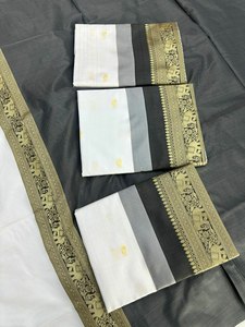 Exclusif élégant SOFT LICHI SILK Party Wear Saree Blouse Magnifiquement conçu Tendance indienne en vente - Product Image 5