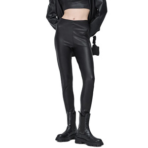 Leggings décontractés pour femmes 100% coton taille mi-haute - Product Image 1