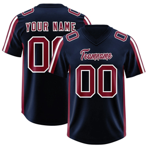 Camisetas de Fútbol Americano Unisex al por Mayor, Alta Calidad, 100% Poliéster, Tallas Grandes, Manga Corta, Personalizadas con Transferencia Térmica - Product Image 3