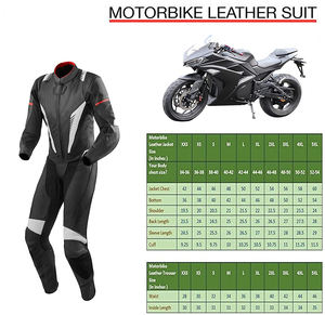 Traje de motocicleta de cuero genuino para hombre, chaqueta de cuero de moda - Product Image 6