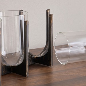 Bougeoir moderne en cristal Lampe décorative élégante pour table à manger, fête et mariage - Product Image 1