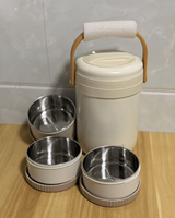 Boîte à lunch isotherme en acier inoxydable 304 LB19 Fuguang, boîte alimentaire thermique à 3 couches et pot bento portable pour le bureau