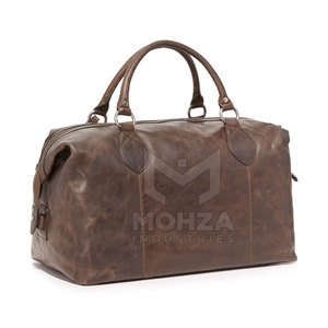 Sacs de voyage pliables en cuir véritable avec logo personnalisé et étiquette privée, doublure en polyester, haute qualité, pour usage extérieur - Product Image 2