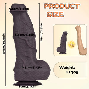 Realistischer Silikon-Dildo, Riesig, Dick, Weich, Anales Sexspielzeug mit Saugnapf für Freihändiges G-Punkt-Spiel, Riesenpenis-Spielzeug für Frauen - Product Image 2