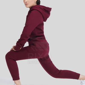 Fournisseur direct d'usine, logo personnalisé, sweat à capuche uni, 100% coton, survêtement de sport pour femmes de haute qualité - Product Image 3