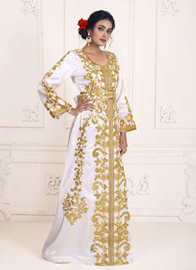 Kaftan islámico marroquí moderno para mujer Vestido de playa largo hasta el suelo con suministro ODM de manga larga transpirable - Product Image 5