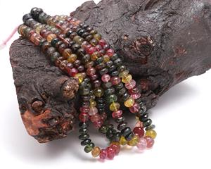 Vente chaude 8mm pastèque facettes Rondelle forme Tourmaline perles de pierres précieuses multi-Tourmaline perles de pierre en vrac fabrication de bijoux - Product Image 2