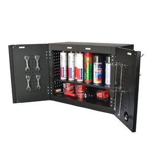 Venta al por mayor de armario montado en la pared 61cm 2 puertas Auto Garaje OEM soporte armario almacén caja de herramientas de acero inoxidable de almacenamiento - Product Image 1