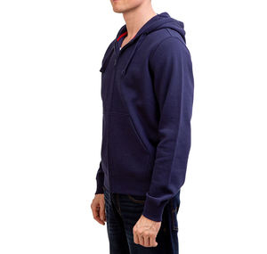 Sweat à capuche zippé en polaire de haute qualité avec logo personnalisé Make Your Basics Sweats à capuche zippés en coton mélangé et avec logo en polaire pour homme - Product Image 2
