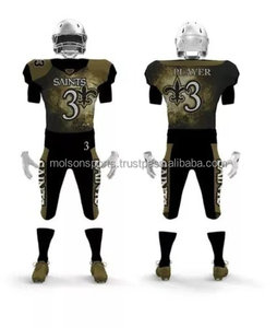 Uniforme de football américain personnalisé sublimé respirant à manches courtes, kit d'équipe à séchage rapide - Product Image 4