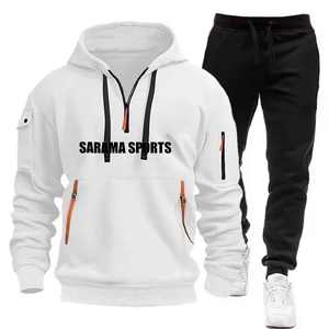 Conjunto de Chándal con Logotipo Bordado Personalizado, Diseño Clásico de Fábrica, Chándales Estándar Suaves y Cómodos - Product Image 4