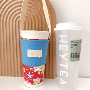 Nouvelle tasse de boisson Portable à la mode support pliable transporteur réutilisable boisson manchon poignée sangle de transport pour café, thé à bulles - Product Image 2