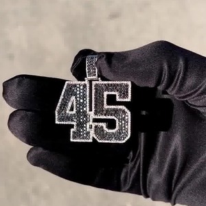 RB Gems haute qualité 925 Sterling personnalisé classique diamant pendentif pour femmes bijoux fins effet glacé GIA cadeau de fiançailles - Product Image 6