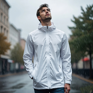 Chaqueta cortavientos impermeable con estampado para hombre, ropa de senderismo al aire libre, chaqueta cortavientos para exteriores, abrigo con estampado de lluvia para hombre - Product Image 6
