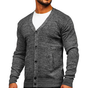 Pull en tricot pour homme à manches longues, confortable, chaud, pour tous les jours, pull en tricot fin pour homme, doux, élégant, décontracté - Product Image 1