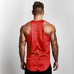 Men's Fitness Running Tank <b>Tops</b> Plain Solid Knitted <b>Mesh</b> Breathable Sleeveless Quick Dry Gym Singlets for Bodybuilding Workout - Product Image 6