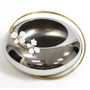 Haute exigence Look attrayant couleur blanche et plaqué or de haute qualité le plus fantaisie Unique Designer Table pièce maîtresse bol de service - Product Image 2