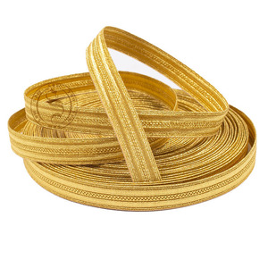 2 Bar Gold Infantry Uniform Braid Trim | Wholesale Ceremonial Uniform Braid Lace in Custom Colors and Sizes - Product Image 5